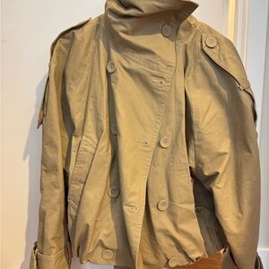 Acne Tan Jacket with Leather Patch